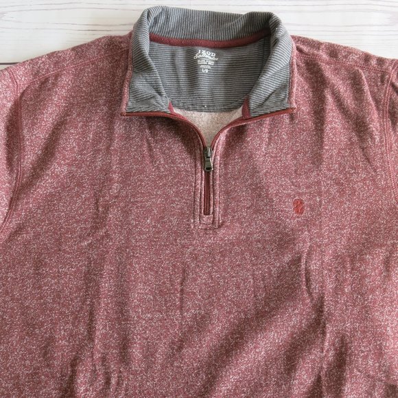 Izod Saltwater Relaxed Classics Half Zip Long Sleeve Sweatshirt - Size Large - Picture 4 of 8